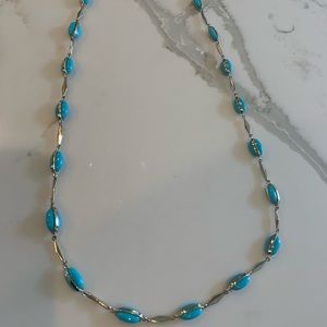 j crew blue stoned necklace